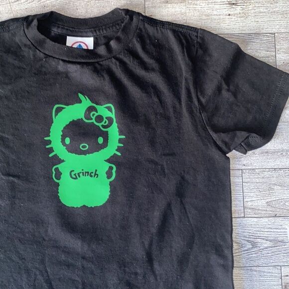 Kitty x Grinch, Custom, Youth Holiday Tee - Picture 4 of 8